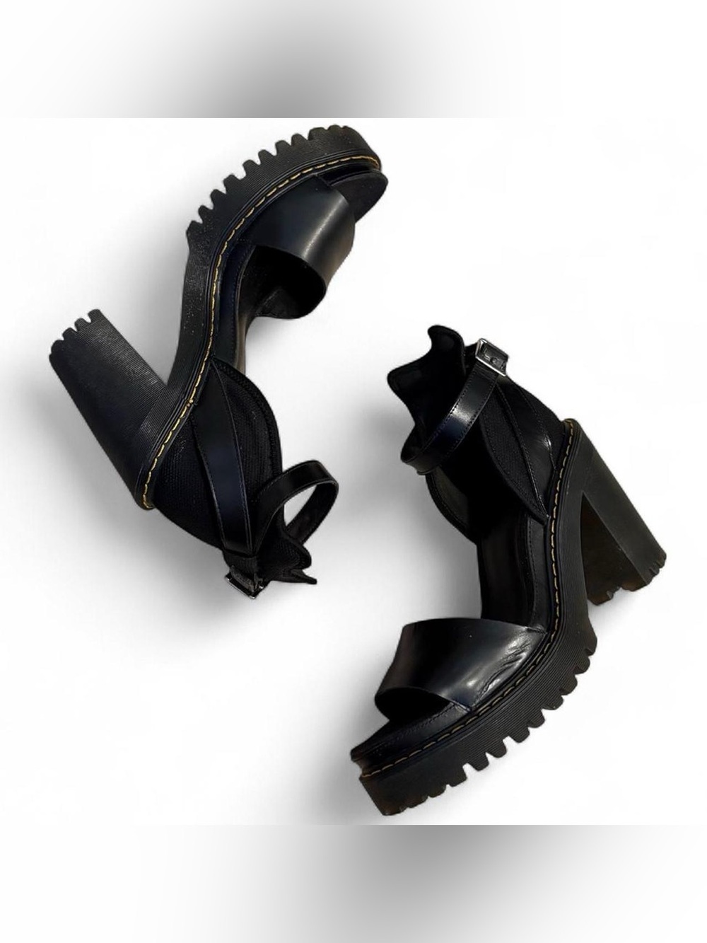 Dr. Martens Black Chunky Platform Sandals